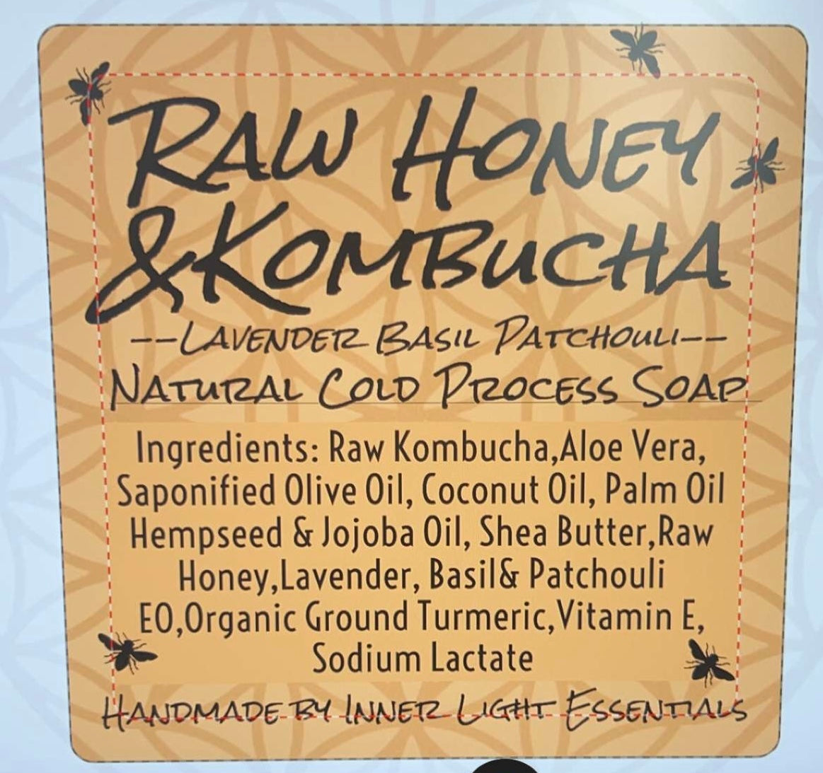 Raw Honey & Kombucha “Lavender Basil Patchouli” Natural Cold Process Soap