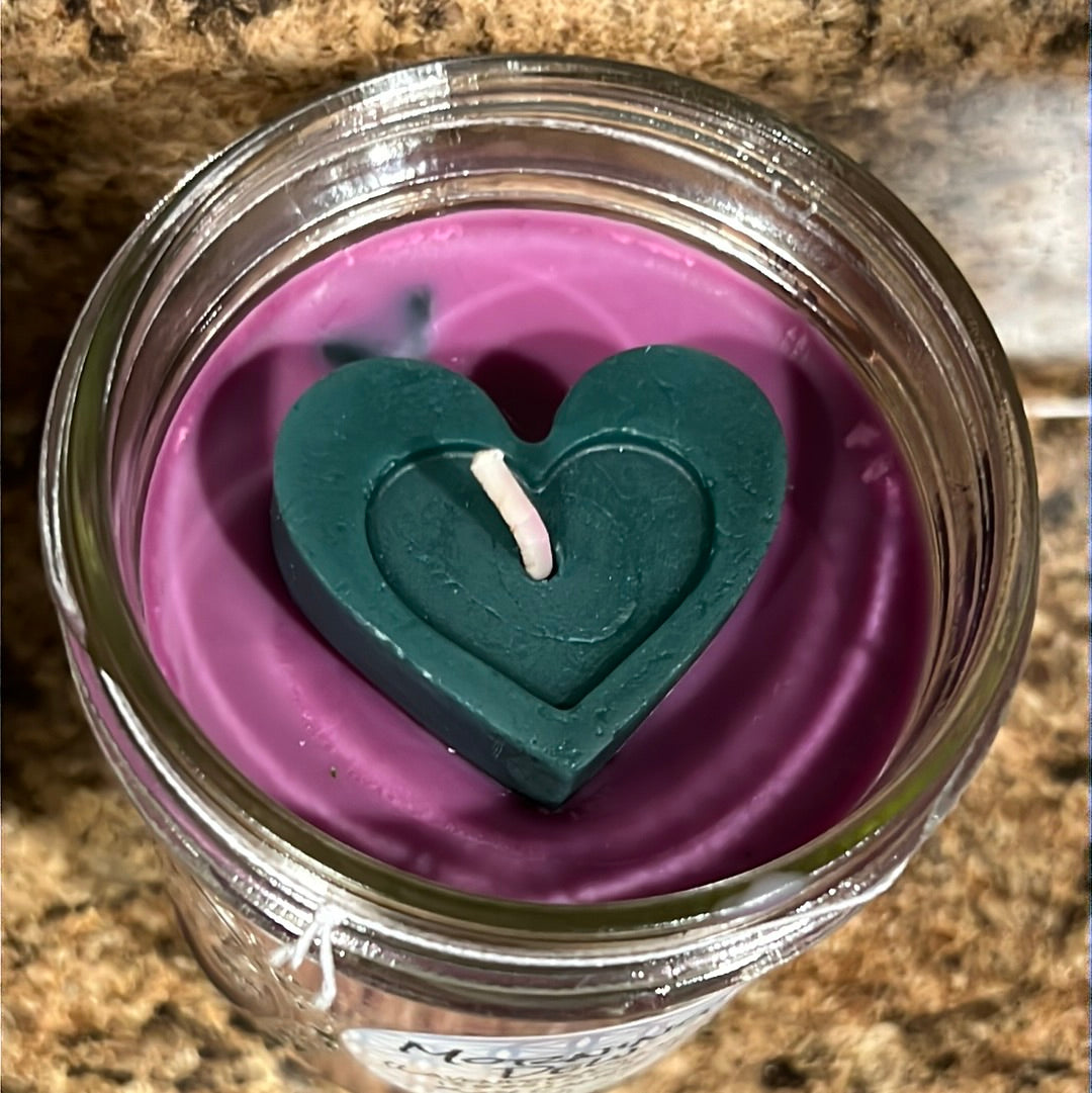 “Morning Dew” Blood Orange and Lavender Soy & Beeswax Blended Candle with 100% Local Beeswax Toppers