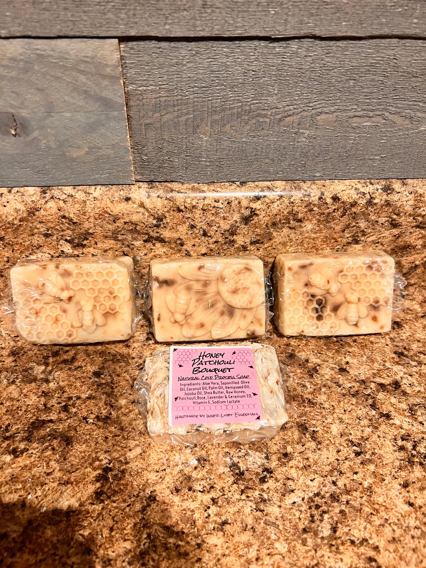 Honey Patchouli Bouquet Natural Cold Process Soap