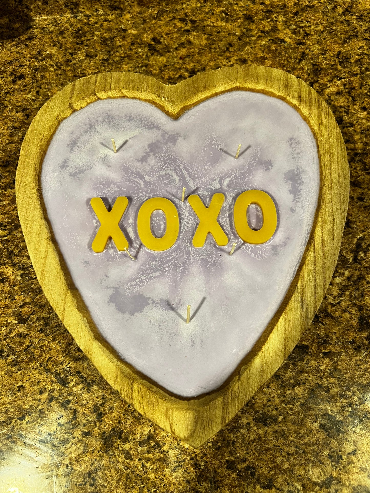 Conversation Heart Dough Bowl Soy and Local Beeswax Candle