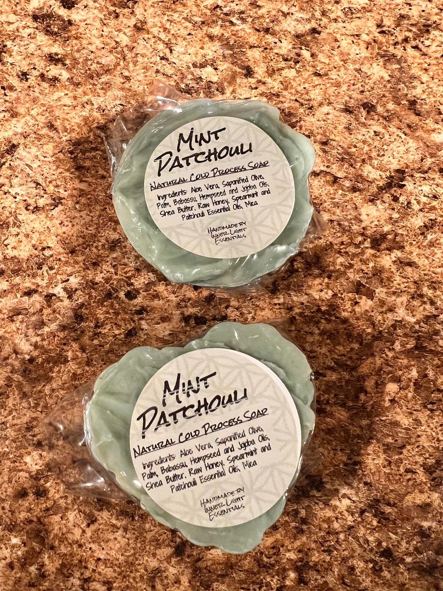 Mint Patchouli Natural Cold Process Soap (Coconut FREE Blend)