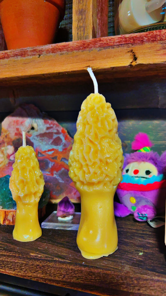 Beeswax Morel Candle (large)
